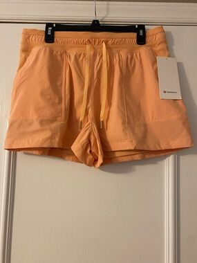 lululemon athletica Peach Elastic-Waist Athletic Shorts